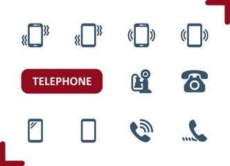 Telephone Icons. Phone, Mobile Phone, Smartphone, Handset, Phone Call Icon
