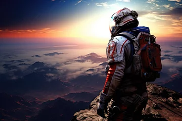 Tuinposter Astronaut am Horizont, Astronaut on the horizon © Gabi D