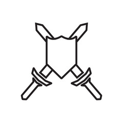 Fototapeta premium sword icon design vector isolated