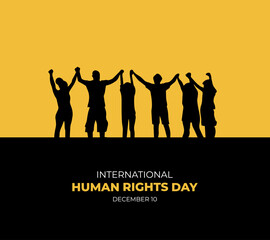 Human Rights Day. December 10. Holiday concept. template for background with banner, poster and card. vector illustration. international human rights day.
