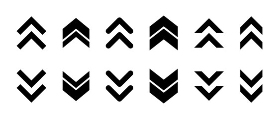 Swipe up and down icon vector set collection © ElsaNur