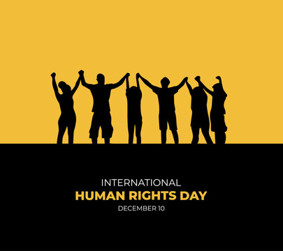 Human Rights Day. December 10. Holiday concept. template for background with banner, poster and card. vector illustration. international human rights day.