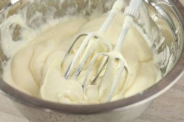 Soft Cream Mixing using Hand Mixer