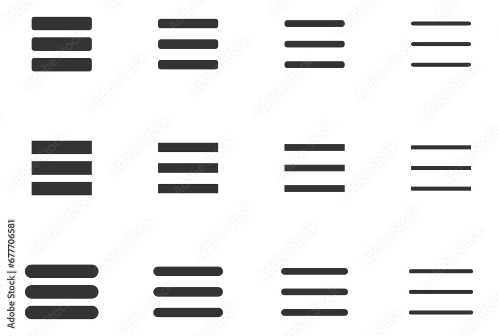 Poster line icon vector element design. set interface menu symbol. list icons outline style.