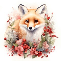 Obraz premium red fox vulpes isolated on white