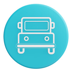 Bus 3d Icon