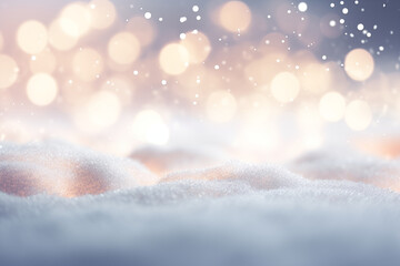christmas background with snow