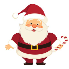 cute santa clause character vector illustration isolated white background