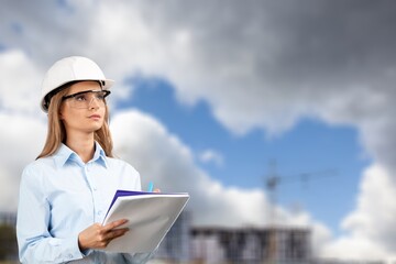 Young engineer on factory, work checking up process