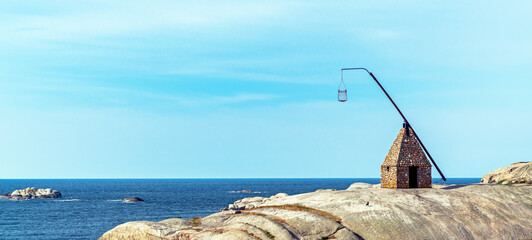 der alte Leuchtturm am Ende der Welt - Verdens Ende, Norwegen