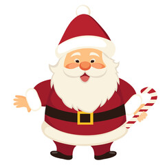 cute santa clause character vector illustration isolated white background
