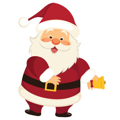 cute santa clause character vector illustration isolated white background