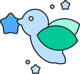 Obraz premium blue bird icon 