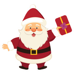 cute santa clause character vector illustration isolated white background