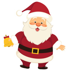 cute santa clause character vector illustration isolated white background