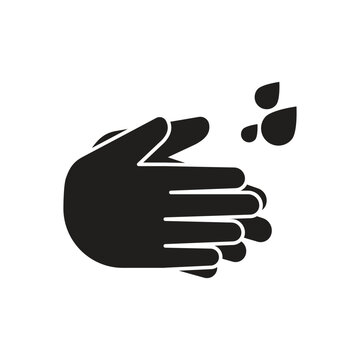 Hand wash icon. Hand hygiene vector illustration.