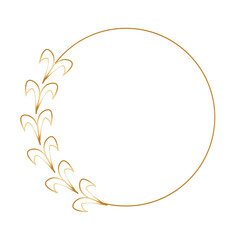 luxury golden wreath frame