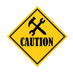 warning caution sign label contruction