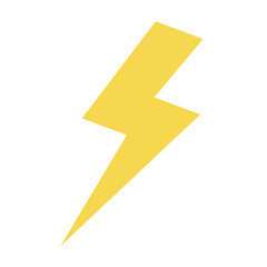 yellow bolt flat design