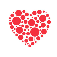 heart and love with red colored