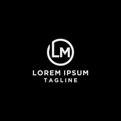 lm circle logo - obrazy, fototapety, plakaty