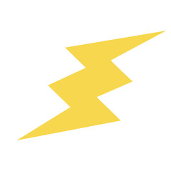 yellow bolt flat design