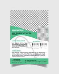 Professional medical flyer template, medical health leaflet, hospital flyer design A4 size vector art