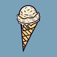 Ice cream vector illustration, soft serve