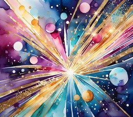 Beautiful abstract shiny light and glitter background - Generative AI