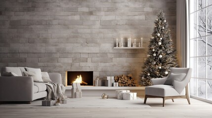 living room with fireplace