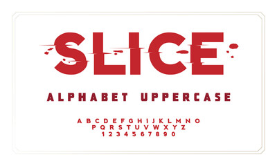 Red Font With Slice Effect