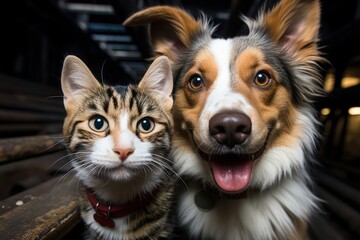 Delightful Canine-Feline Encounter Generative AI