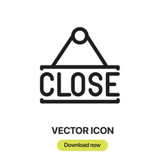 Close icon vector. Linear-style sign for mobile concept and web design. Close symbol illustration. Pixel vector graphics - Vector.