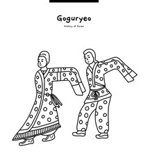 This is a mural of Goguryeo in Korea designated as a World Heritage Site. It's a painting that records the appearance of 4th century history in ancient tombs.