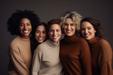 Fototapeta premium Celebration of Women and Friendship. Harmonious Hues
