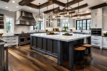 quartz countertops in your industrial-style kitchen for durability