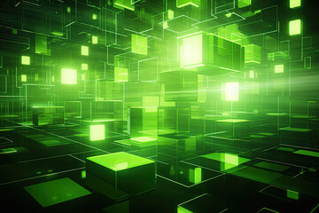 bright, green, mysterious, futuristic abstract geometric-shaped background graphic, wallpaper, contemporary, beautiful, modern, 3d textured backdrop, high tech