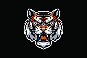 Dynamic Vector Tiger Mascot Logo - High-Quality, Versatile Sports Team Emblem Design
