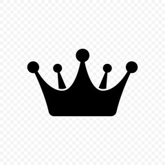 Crown logo on transparent background vector image stock illustration