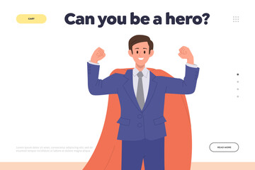 Landing page for online service providing business training and coaching courses for businesspeople