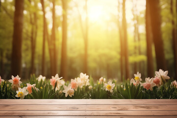 spring wooden background