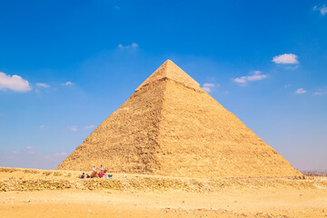 Fototapeta na wymiar Great Egyptian pyramids. Pyramid of Khafre.