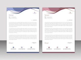 Modern and creative business letterhead template design - obrazy, fototapety, plakaty