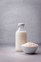 Alternative vegan milk based on sesame seeds.