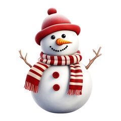 3d rendering of a cute litte snowman, ai generations