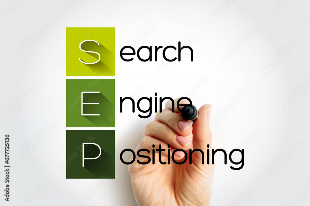 Poster sep search engine positioning - method of optimizing specific pages of your website with the objecti