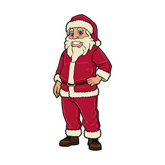 Christmas Santa Claus Retro mascot Vector