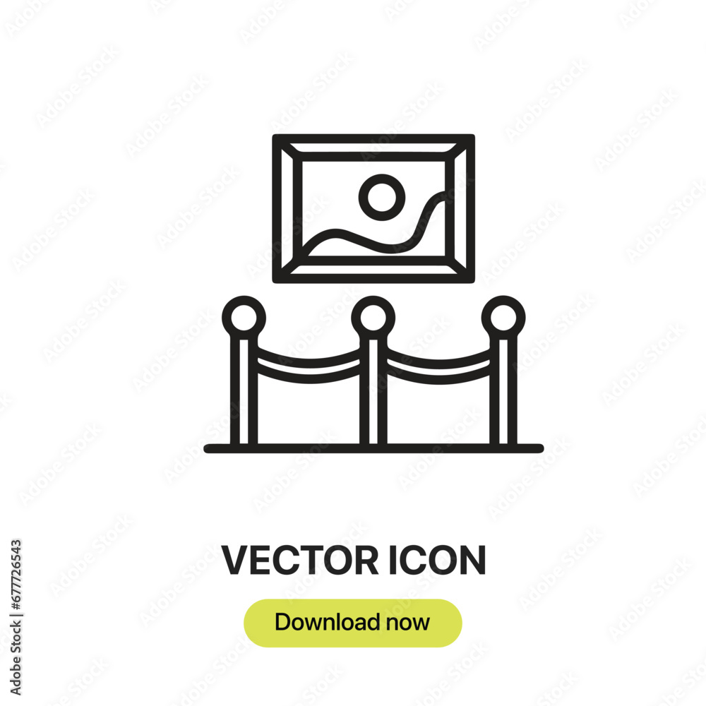 Leinwandbilder exhibition icon vector. linear-style sign for mobile concept and web design. exhibition symbol illus