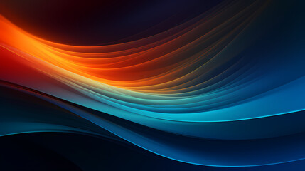 Dark blue, turquoise and orange particles natural gradient blurred swirl poster web page PPT background