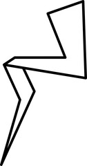 Lightning Outline Illustration Isolated Vector
